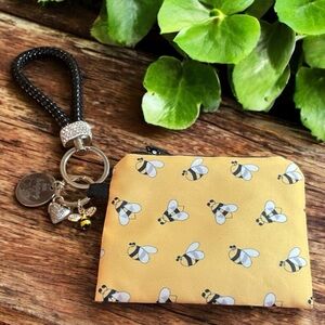 Bee Happy Keychain & Cardholder